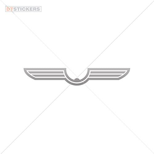 Vinyl Sticker Decals Fantacy Wings Sports Bike aviation american template collection (5 X 0,82 Inches) Gray 50%