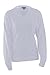Edwards Garment Stylish V-Neck Jersey Stitch Sweater, White, Large