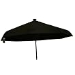 10' RD Black Solar Auto Pop Up Market Umbrella - Black