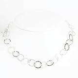 Sterling Silver Fancy Hammered Necklace - 42 Inch