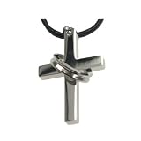 316L Stainless Steel Pendant with matte finish and ring