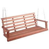 Beecham Swing Co. Flat Bottom Oak Porch Swing