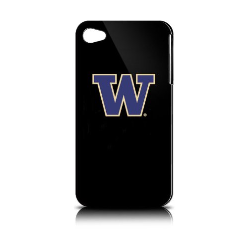 NCAA Washington Huskies Varsity Jacket Hardshell Case for Apple iPhone 4, Black