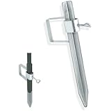 Heavy-Duty 17" Pole Holder Anchor Stake - Flag, Umbrella, Fishing Rod - Non-Rusting Galvanized Steel