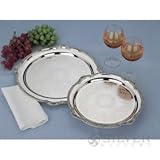 Reed & Barton Shell and Gadroon Round Tray, 15-Inch