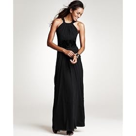 Buy Ann Taylor Ladies Black Silk Georgette Grecian Gown by Ann Taylor