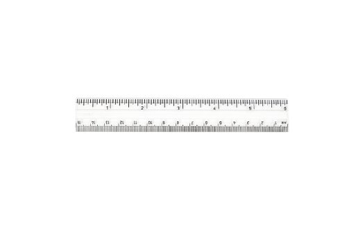 Charles Leonard Inc., Ruler, Plastic, UPC Coded, 6 Inches Clear, 1 Each (80610)