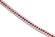 Bold and Beautiful 12.00 carats total weight Round Cut Garnet Gemstone Tennis Bracelet in Sterling Silver