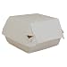 Southern Champion Tray 0705 Paperboard White Hamburger Clamshell Food Container, 4-3/8" Length x 4-3/8" Width x 3-3/8" Height (Case of 500)