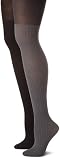 Calvin Klein Womens 2 Pack Texture Opaque Tights
