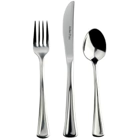 Arthur Price 3-piece Apollo child's cutlery set in a fun candy stripe gift box