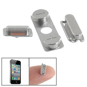 Replacement Silver Tone Volume Key Mute Button for iPhone 4 4G