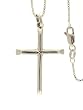 Beautiful! High Polish Cross with Italian Mirrored Box Chain Pendant/necklace