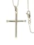 Beautiful! High Polish Cross with Italian Mirrored Box Chain Pendant/necklace