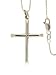 Beautiful! High-Polish Italian made Pendant/Necklace Sterling-silver Rounded Cross with Italian Box-chain