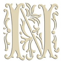 Monogram Embroidered Guest Towel - N - 1 Hand Towel