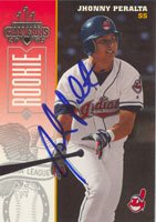 Jhonny Peralta, Cleveland Indians, 2003 Donruss Champions Autographed Card