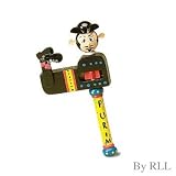 Swinging Haman Wooden Grogger - Purim Toy Noisemaker