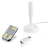 CSL - DVB-T USB 2.0 Fernseh Stick (Realtek-Chip) inkl. Fernbedienung und extra starker DVB-T Antenne (Kupferkern / 4m Kabel) | Windows 7 + Windows 8 fähig | in weiß