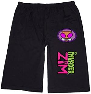 XIJXIN Men's invader zim logo Lounge breeches Shorts Pants XL Black