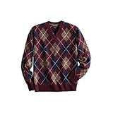 Men's Lambswool Argyle V-neck Sweater Men's Lambswool Argyle V-neck Sweater