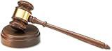 McGill Metal Products 10521 Engravable brass band gavel with sound block, walnut, 10 1/2 long