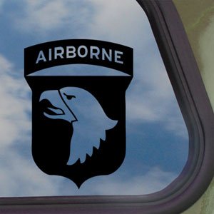 101st Airborne Screaming Eagles WWII Black Decal Sticker