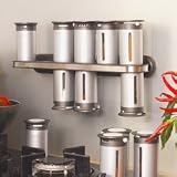 Zevro MSR1400 Zero Gravity Magnetic Spice Rack with 12 Canisters