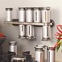 Zevro MSR1400 Zero Gravity Magnetic Spice Rack with 12 Canisters
