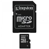 Kingston 16 GB Class 4 MicroSD Flash Card with 2 Adapters (Mini and SD) SDC4/16GB-2ADP