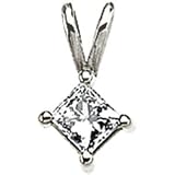Clevereve's 14K White Gold 1 4 Ct Diamond Pendant
