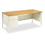 HON 34000 Series Left Pedestal Desk for L Workstat, 66w x 30d x 29-1/2h, Med OK