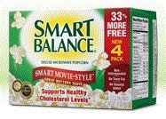 Smart Balance Deluxe Microwave Popcorn, Smart Movie-Style, 4-Count Box of 3.5-Ounce Bags (Pack of 6)