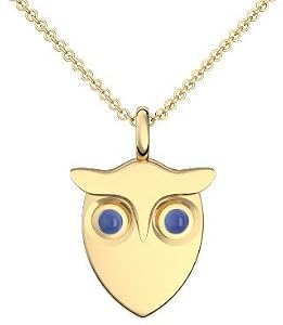 Der absolute Trend des Jahres! Goldkette Saphirkette Kettenanhänger Damen Gold 14 Karat (585) Gelbgold 2 Saphir Blau Amoonic Sentry Halskette 50cm