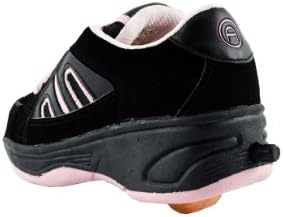 Faux Leather Roller Sneakers (Little Kid/Big Kid) (281) Black/Pink 2 M US Little Kid