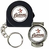 MLB Houston Astros 6' Tape Measure, Key Chain & Money Clip Set