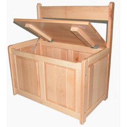 Beechwood Toy Chest Bench - Natural