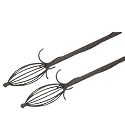 Curtain Rods Black Wrought Iron, Curtain Rods Iron adjustable from 28 to 48 inch