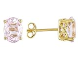 10KT 3.00CTW KUNZITE STUD EARRINGS