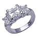 2ct 3 Stone Engagement Ring Stunning CZ