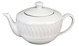 Deshoulieres Louisiane 35 Ounces Tea Pot, White Embossed