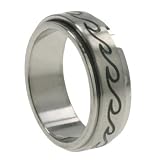 316L Stainless Steel Ring Spinner ring. Width: 8mm