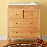 Wooden Baby Changing Top - Changing Top & Pad (Natural) 33.25 x 17.5 x 5.75h