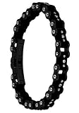 Black Ionic Plated and Black Rubber Cycle Bracelet