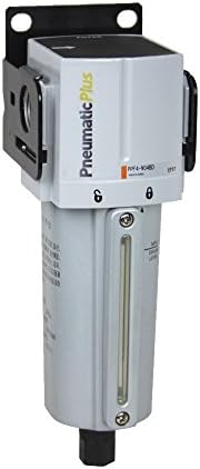 PneumaticPlus PPF4-N04B-Q1 Compressed Air Particulate Filter 1/2" NPT - Manual Drain, Metal Bowl, 5 Micron