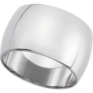 Genuine IceCarats Designer Jewelry Gift Platinum Wedding Band Ring Ring. 12.00 Mm Half Round Band In Platinum Size 12.5