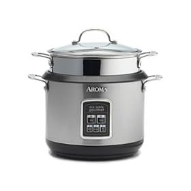 Aroma Gourmet Rice and Pasta Cooker - Stainless Steel