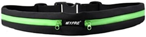MYPRE Sports Waist Packs-Outdoor Sports Dual Waist Bag for iPhone 6s Plus/6 Plus/6s/6/SE/5s, Galaxy S7/S7 Edge, Water Resistant, Perfect Earphone Connection(Green)