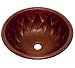 Copper Bath Sink - 15-inch, Rolled Rim, Round Bowl - Point Given by Handcrafted Metal