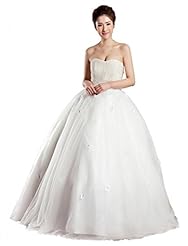 Floor Length Backless Lace-Up Applique Beaded Sweetheart Sleeveless  Tulle  Ball Gown  Dress